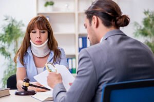 A Miami workers’ comp lawyer meeting an injured woman