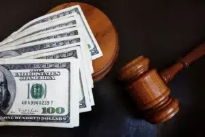 Settlement Money with Gavel