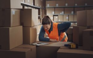 Woman with Lower Back Injury at Work