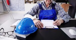 Worker Filling Out Workers' Comp Form