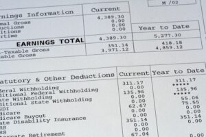 Close-up Of Paystub - Second Job