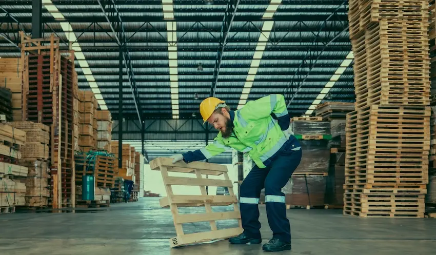 Forklift accident hazard in Miami warehouse requiring workers compensation claim